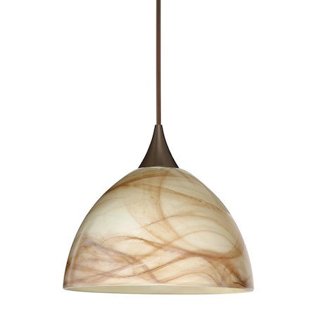 Besa Lighting Brella Cord Pendant, Mocha, Bronze Finish, 1x50W Halogen 1XT-467983-BR
